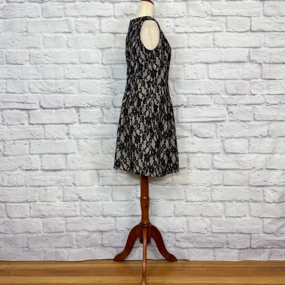 Anthropologie HD in Paris Violante Black & Ivory Floral Lace Dress - Picture 3 of 6